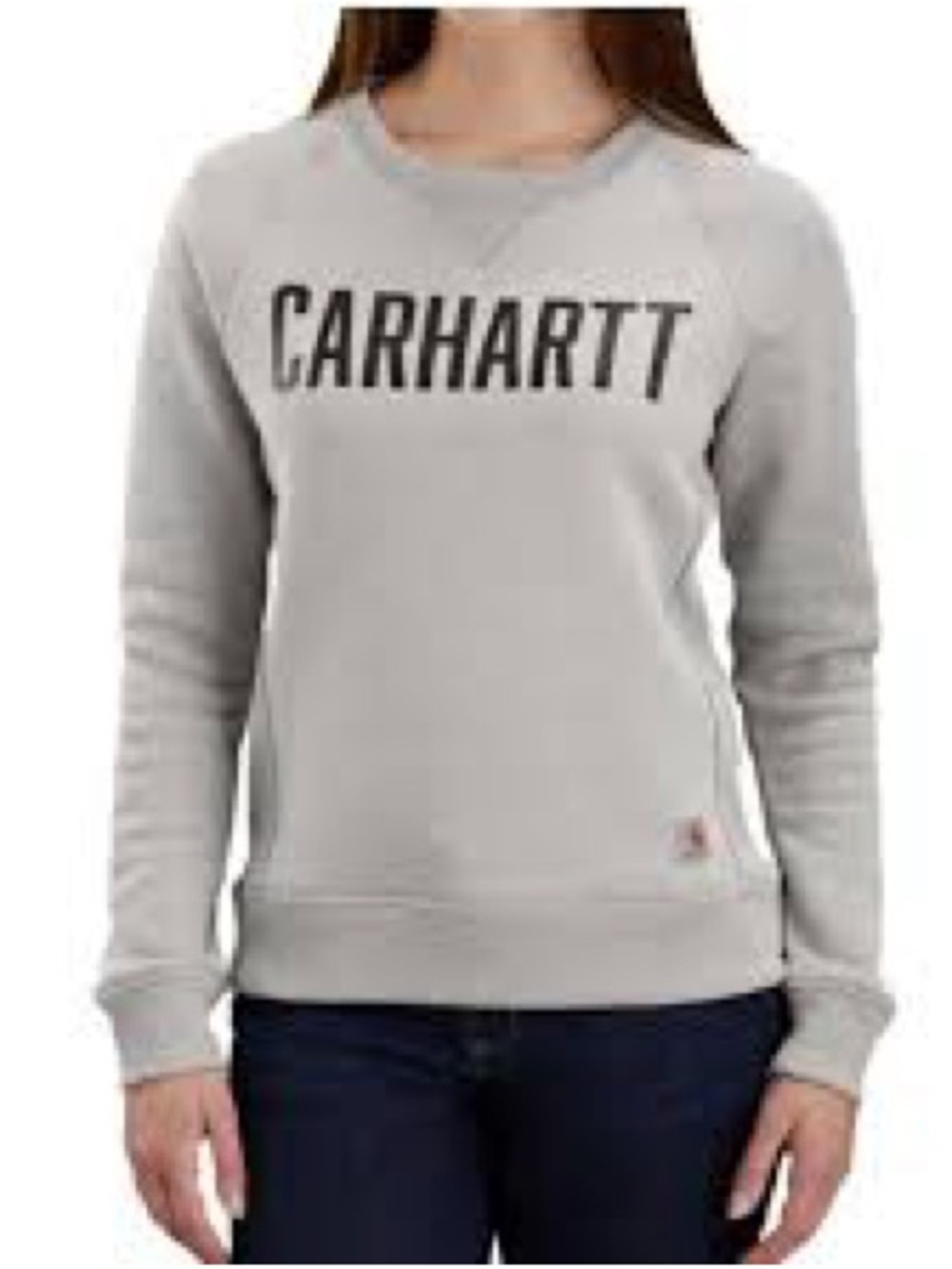 Carhartt Women’s Clarksburg Crewneck Graphic Sweatshirt in Asphalt Heather